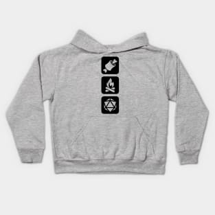 DnD Design Eat Sleep Roll D20 Kids Hoodie